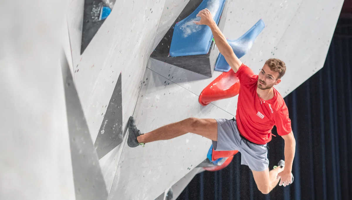Yannick Flohé, DM Bouldern 2023 | © DAV / Thomas Schermer