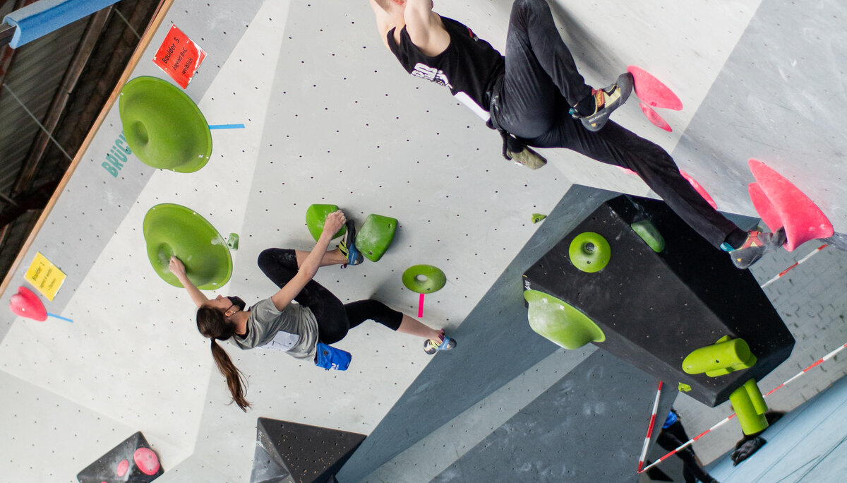 Landesmeisterschaft_Bouldern_Berlin_Sachsen_2022_Qualifikation | © Kilian Dorner Landesmeisterschaft_Bouldern_Berlin_Sachsen_2022_Qualifikation | © Kilian Dorner