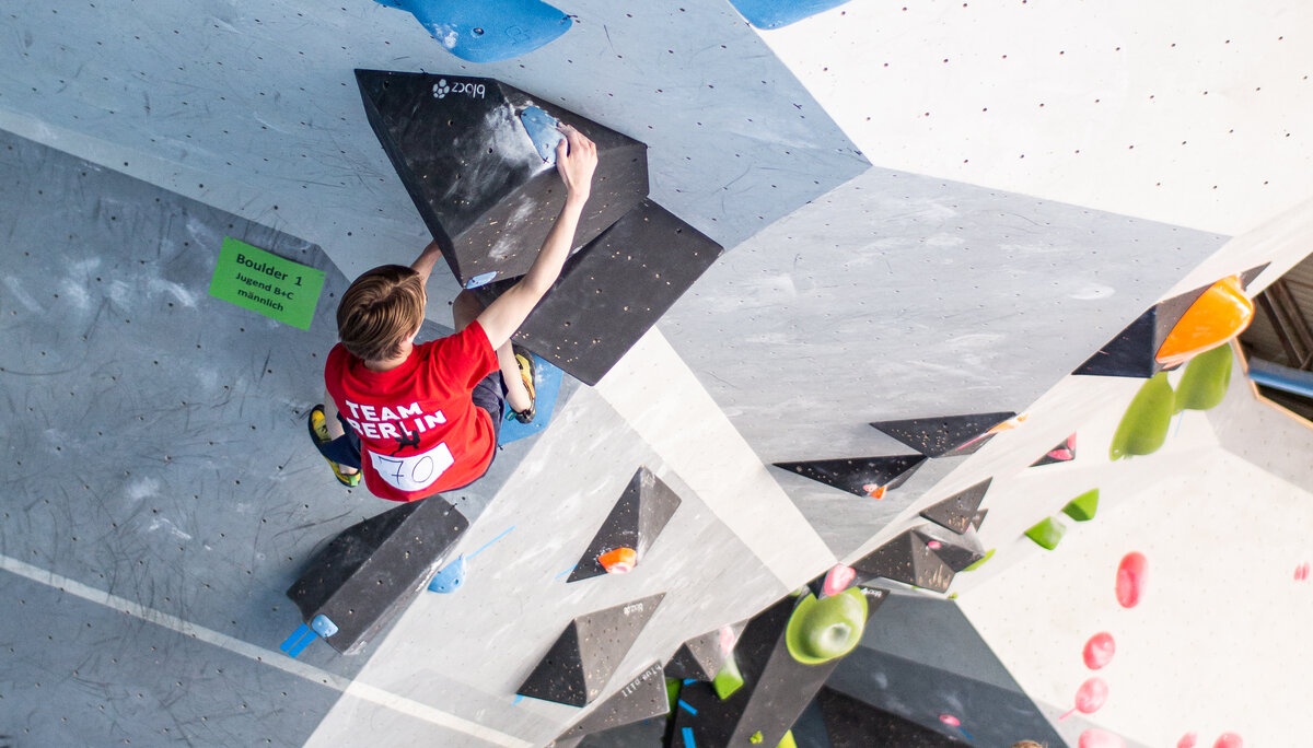 Landesmeisterschaft_Bouldern_Berlin_Sachsen_2022_Finale_Jugend_BC | © Kilian Dorner Landesmeisterschaft_Bouldern_Berlin_Sachsen_2022_Finale_Jugend_BC | © Kilian Dorner