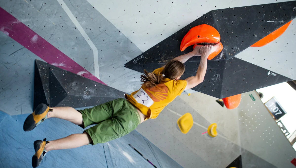 Landesmeisterschaft_Bouldern_Berlin_Sachsen_2022_Finale_Jugend_BC | © Kilian Dorner
