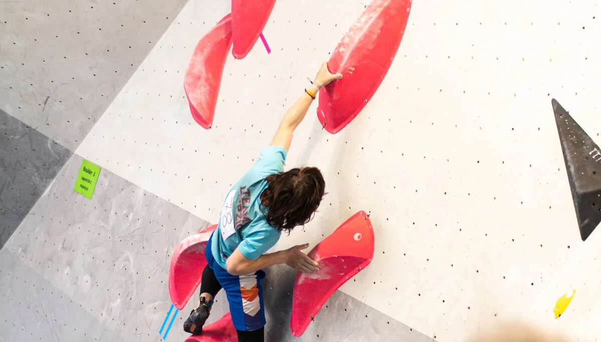 Landesmeisterschaft_Bouldern_Berlin_Sachsen_2022_Finale_Jugend_BC | © Kilian Dorner