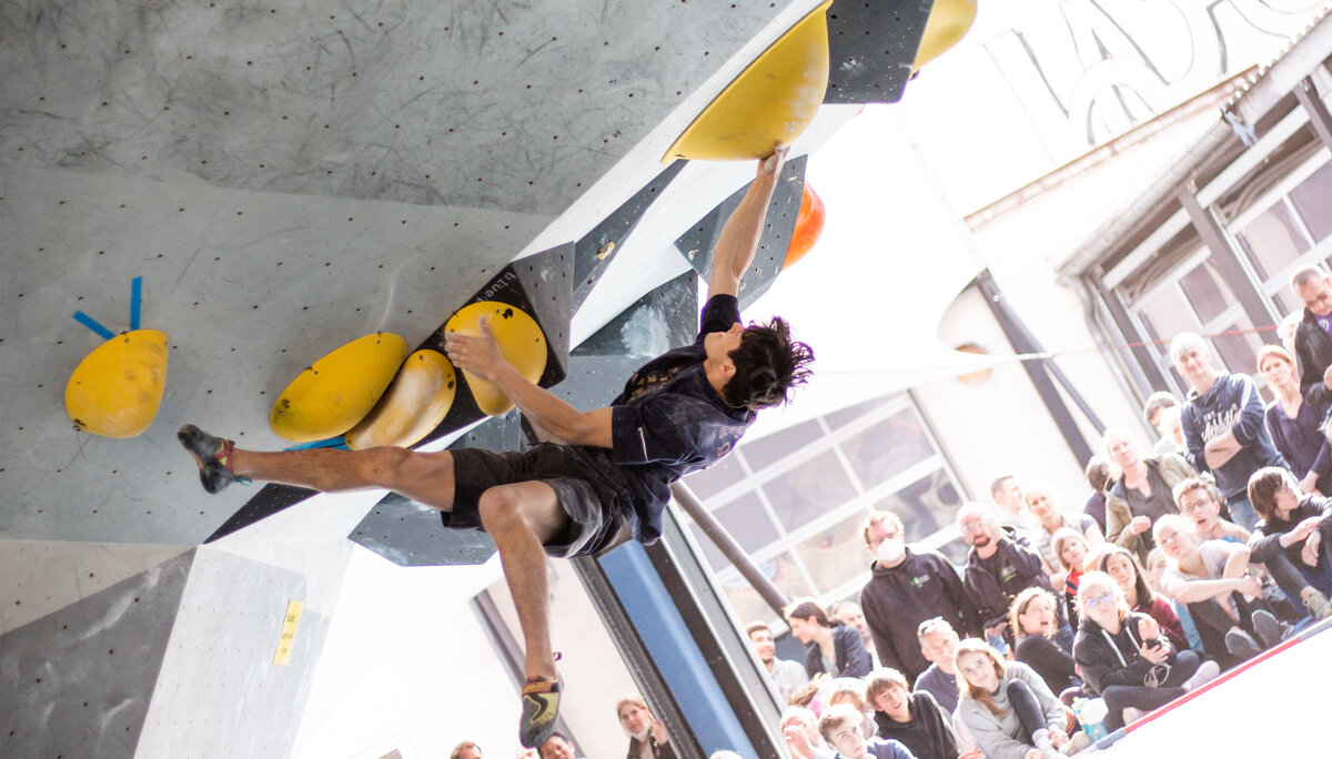 Landesmeisterschaft_Bouldern_Berlin_Sachsen_2022_Finale_Jugend_A_Erwachsene | © Kilian Dorner Landesmeisterschaft_Bouldern_Berlin_Sachsen_2022_Finale_Jugend_A_Erwachsene | © Kilian Dorner