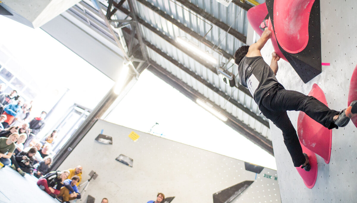 Landesmeisterschaft_Bouldern_Berlin_Sachsen_2022_Finale_Jugend_A_Erwachsene | © Kilian Dorner Landesmeisterschaft_Bouldern_Berlin_Sachsen_2022_Finale_Jugend_A_Erwachsene | © Kilian Dorner