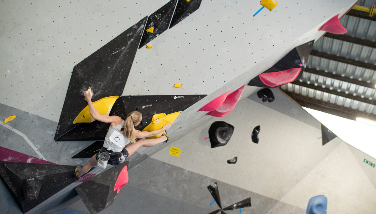 Landesmeisterschaft_Bouldern_Berlin_Sachsen_2022_Finale_Jugend_A_Erwachsene | © Kilian Dorner Landesmeisterschaft_Bouldern_Berlin_Sachsen_2022_Finale_Jugend_A_Erwachsene | © Kilian Dorner
