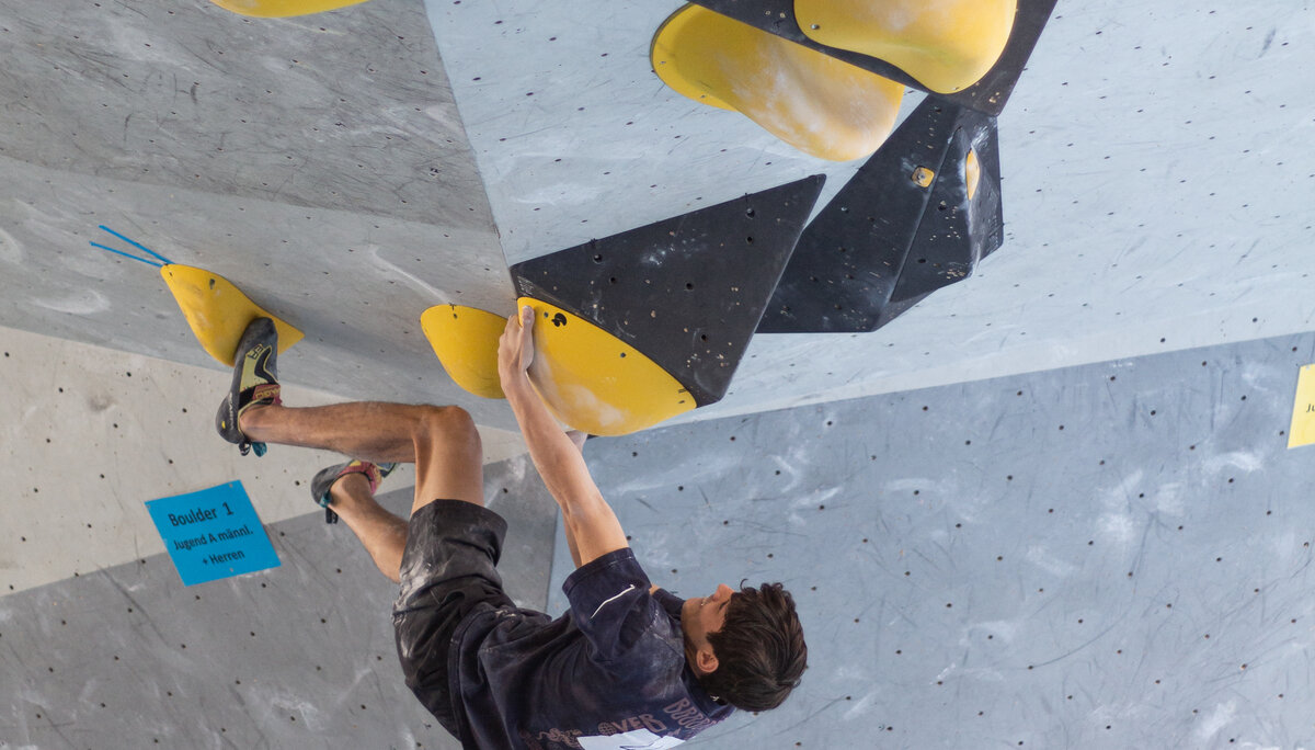 Landesmeisterschaft_Bouldern_Berlin_Sachsen_2022_Finale_Jugend_A_Erwachsene | © Kilian Dorner Landesmeisterschaft_Bouldern_Berlin_Sachsen_2022_Finale_Jugend_A_Erwachsene | © Kilian Dorner