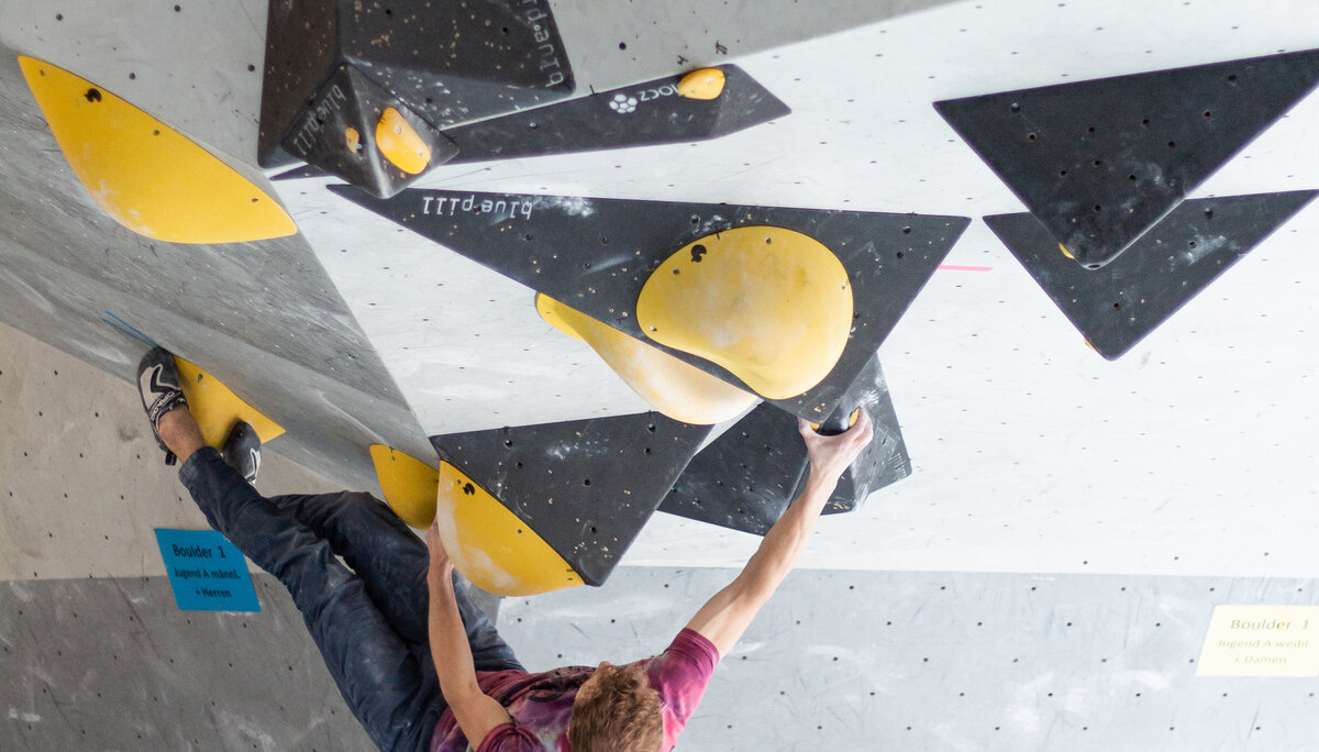 Landesmeisterschaft_Bouldern_Berlin_Sachsen_2022_Finale_Jugend_A_Erwachsene | © Kilian Dorner Landesmeisterschaft_Bouldern_Berlin_Sachsen_2022_Finale_Jugend_A_Erwachsene | © Kilian Dorner