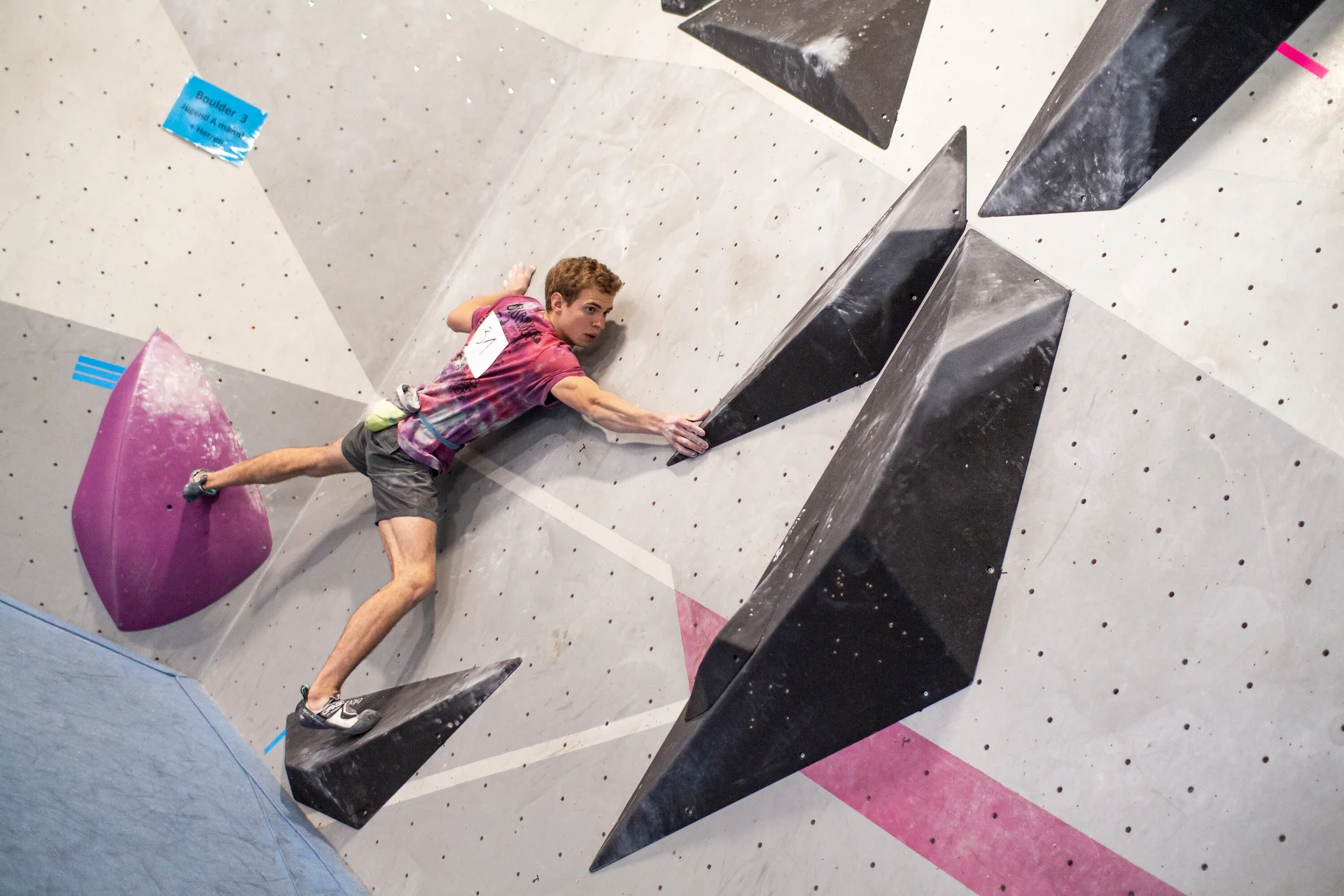 Landesmeisterschaft_Bouldern_Berlin_Sachsen_2022_Finale_Jugend_A_Erwachsene | © Kilian Dorner