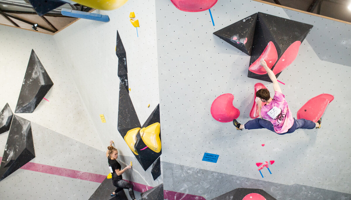 Landesmeisterschaft_Bouldern_Berlin_Sachsen_2022_Finale_Jugend_A_Erwachsene | © Kilian Dorner Landesmeisterschaft_Bouldern_Berlin_Sachsen_2022_Finale_Jugend_A_Erwachsene | © Kilian Dorner