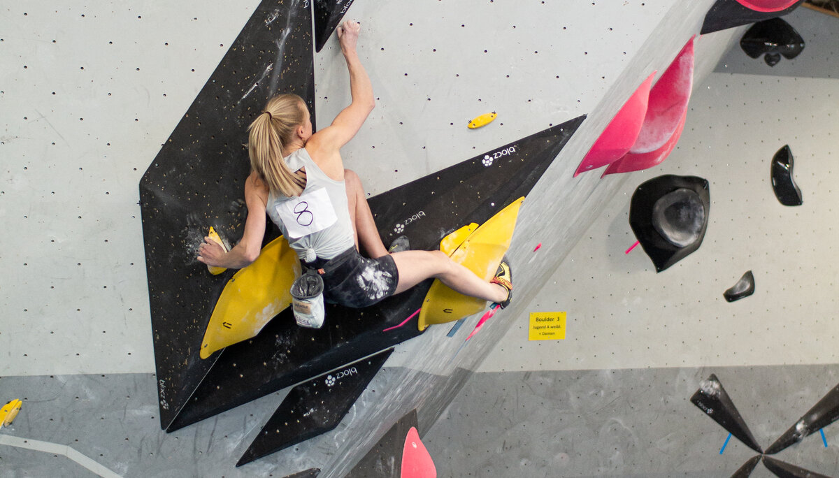 Landesmeisterschaft_Bouldern_Berlin_Sachsen_2022_Finale_Jugend_A_Erwachsene | © Kilian Dorner Landesmeisterschaft_Bouldern_Berlin_Sachsen_2022_Finale_Jugend_A_Erwachsene | © Kilian Dorner