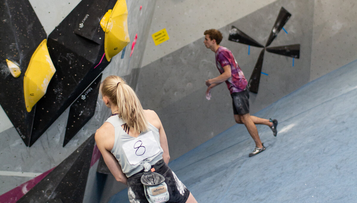 Landesmeisterschaft_Bouldern_Berlin_Sachsen_2022_Finale_Jugend_A_Erwachsene | © Kilian Dorner Landesmeisterschaft_Bouldern_Berlin_Sachsen_2022_Finale_Jugend_A_Erwachsene | © Kilian Dorner