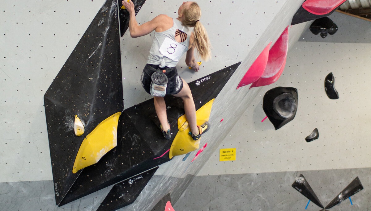 Landesmeisterschaft_Bouldern_Berlin_Sachsen_2022_Finale_Jugend_A_Erwachsene | © Kilian Dorner Landesmeisterschaft_Bouldern_Berlin_Sachsen_2022_Finale_Jugend_A_Erwachsene | © Kilian Dorner