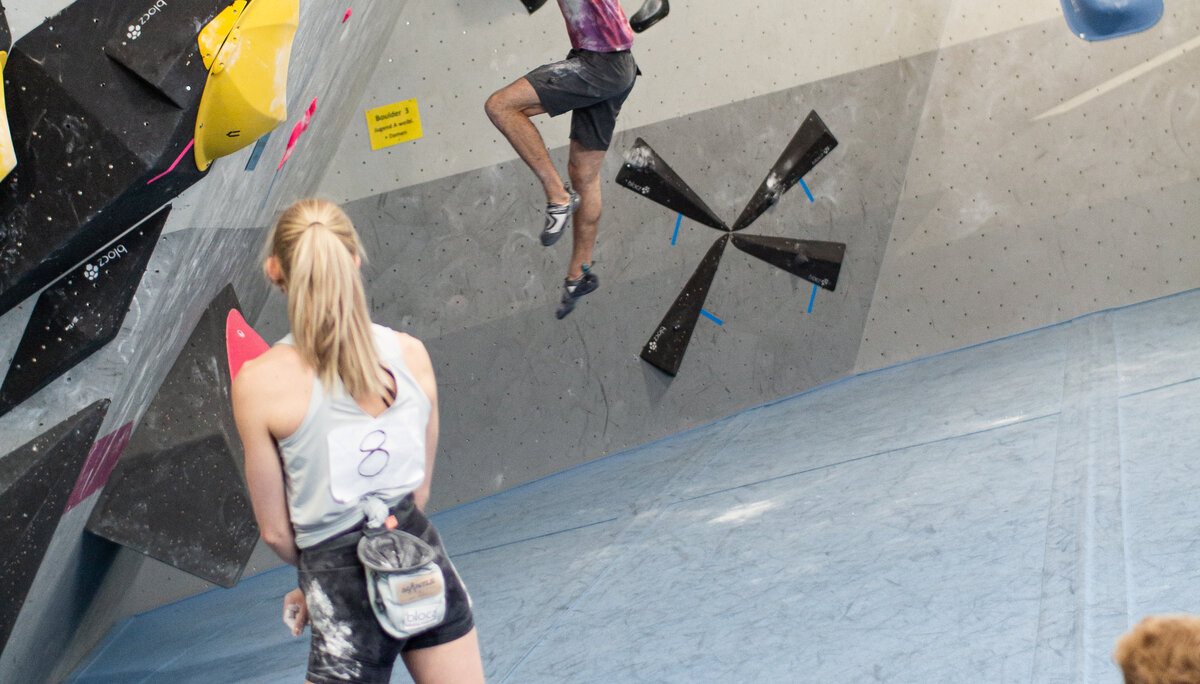 Landesmeisterschaft_Bouldern_Berlin_Sachsen_2022_Finale_Jugend_A_Erwachsene | © Kilian Dorner Landesmeisterschaft_Bouldern_Berlin_Sachsen_2022_Finale_Jugend_A_Erwachsene | © Kilian Dorner