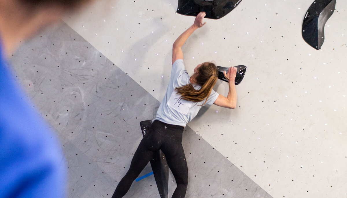 Landesmeisterschaft_Bouldern_Berlin_Sachsen_2022_Finale_Jugend_A_Erwachsene | © Kilian Dorner Landesmeisterschaft_Bouldern_Berlin_Sachsen_2022_Finale_Jugend_A_Erwachsene | © Kilian Dorner