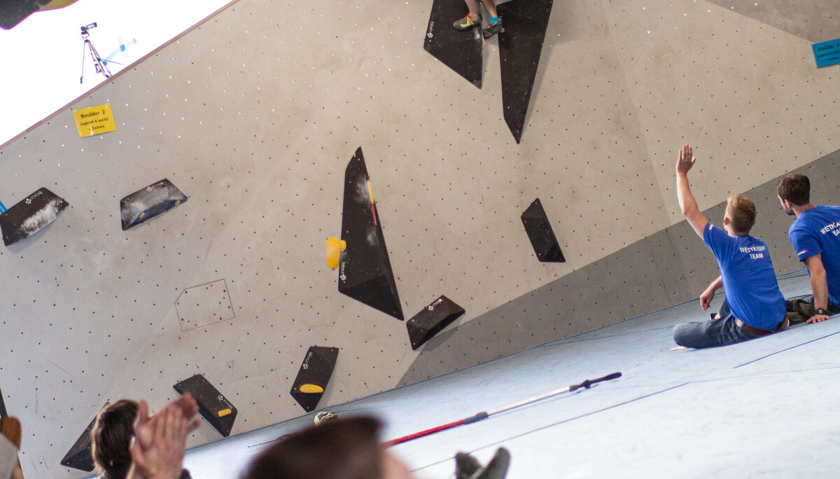 Landesmeisterschaft_Bouldern_Berlin_Sachsen_2022_Finale_Jugend_A_Erwachsene | © Kilian Dorner Landesmeisterschaft_Bouldern_Berlin_Sachsen_2022_Finale_Jugend_A_Erwachsene | © Kilian Dorner