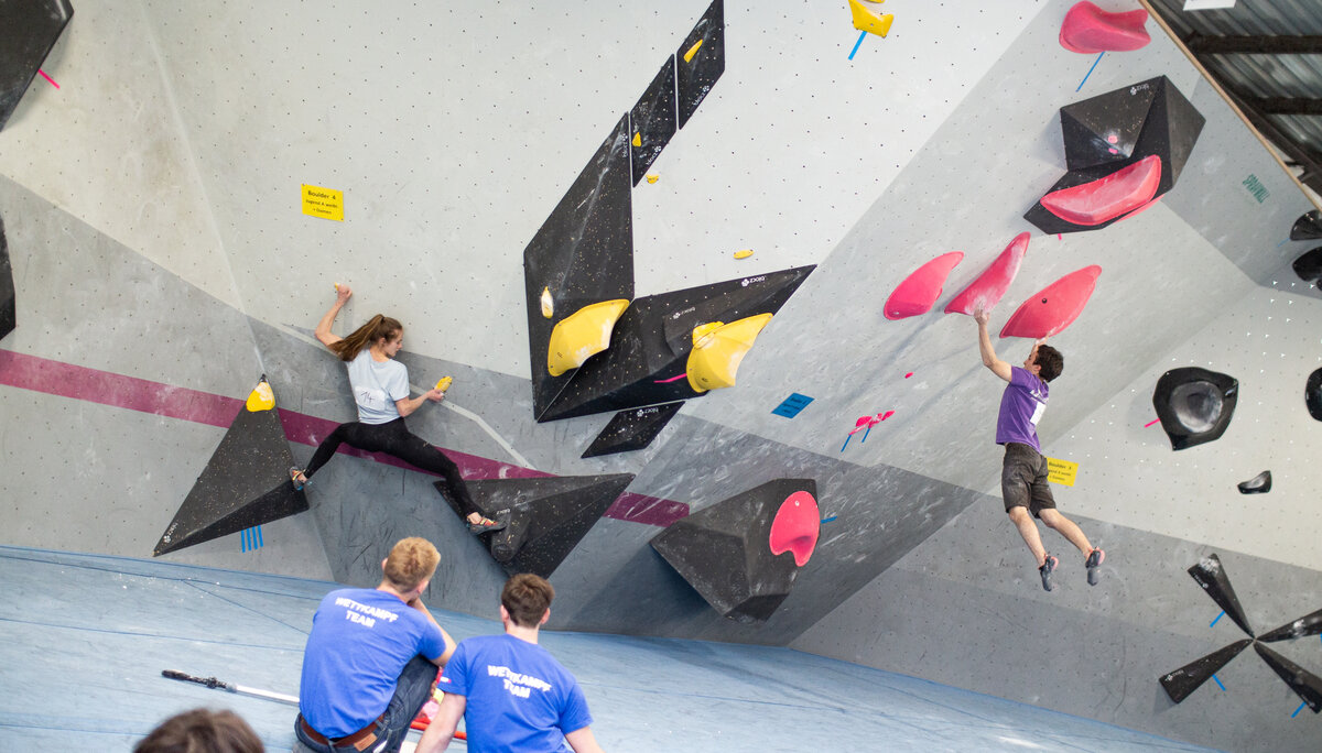 Landesmeisterschaft_Bouldern_Berlin_Sachsen_2022_Finale_Jugend_A_Erwachsene | © Kilian Dorner Landesmeisterschaft_Bouldern_Berlin_Sachsen_2022_Finale_Jugend_A_Erwachsene | © Kilian Dorner