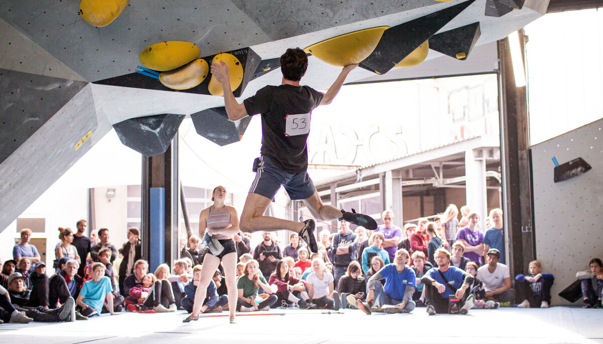 Landesmeisterschaft_Bouldern_Berlin_Sachsen_2022_Finale_Jugend_A_Erwachsene | © Kilian Dorner Landesmeisterschaft_Bouldern_Berlin_Sachsen_2022_Finale_Jugend_A_Erwachsene | © Kilian Dorner