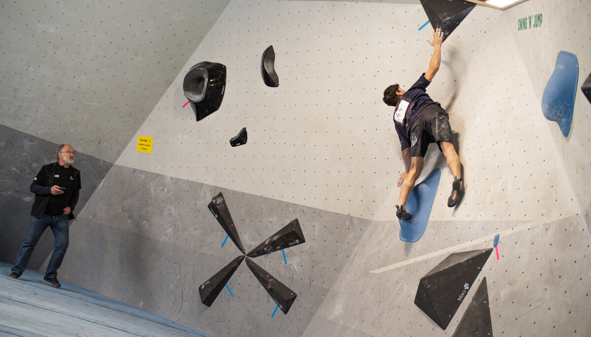 Landesmeisterschaft_Bouldern_Berlin_Sachsen_2022_Finale_Jugend_A_Erwachsene | © Kilian Dorner Landesmeisterschaft_Bouldern_Berlin_Sachsen_2022_Finale_Jugend_A_Erwachsene | © Kilian Dorner