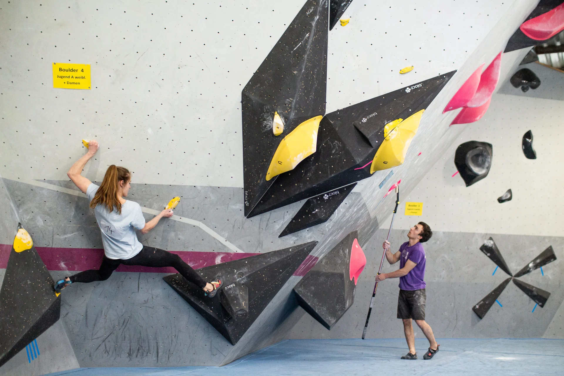 Landesmeisterschaft_Bouldern_Berlin_Sachsen_2022_Finale_Jugend_A_Erwachsene | © Kilian Dorner