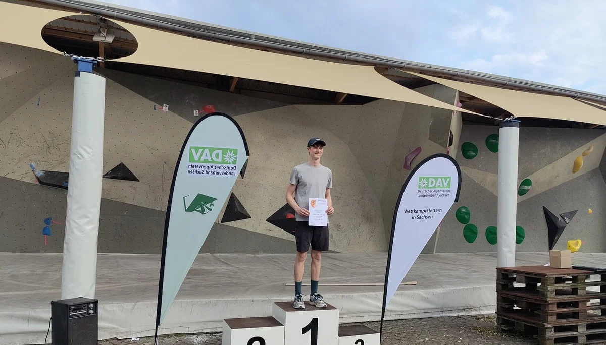 LM Bouldern 2024 Podium Jugend A m | © Volker Schmitt