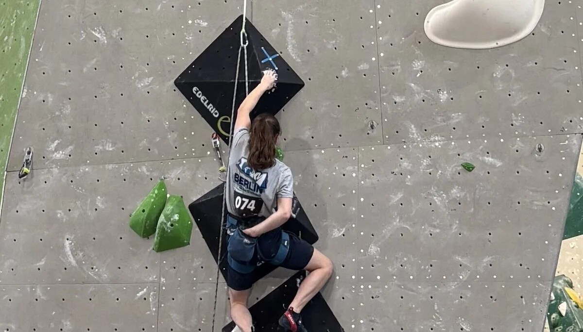 DM Lead 2025: Bo Cremers in der Halbfinalroute | © Moritz Trapp / DAV LV Berlin