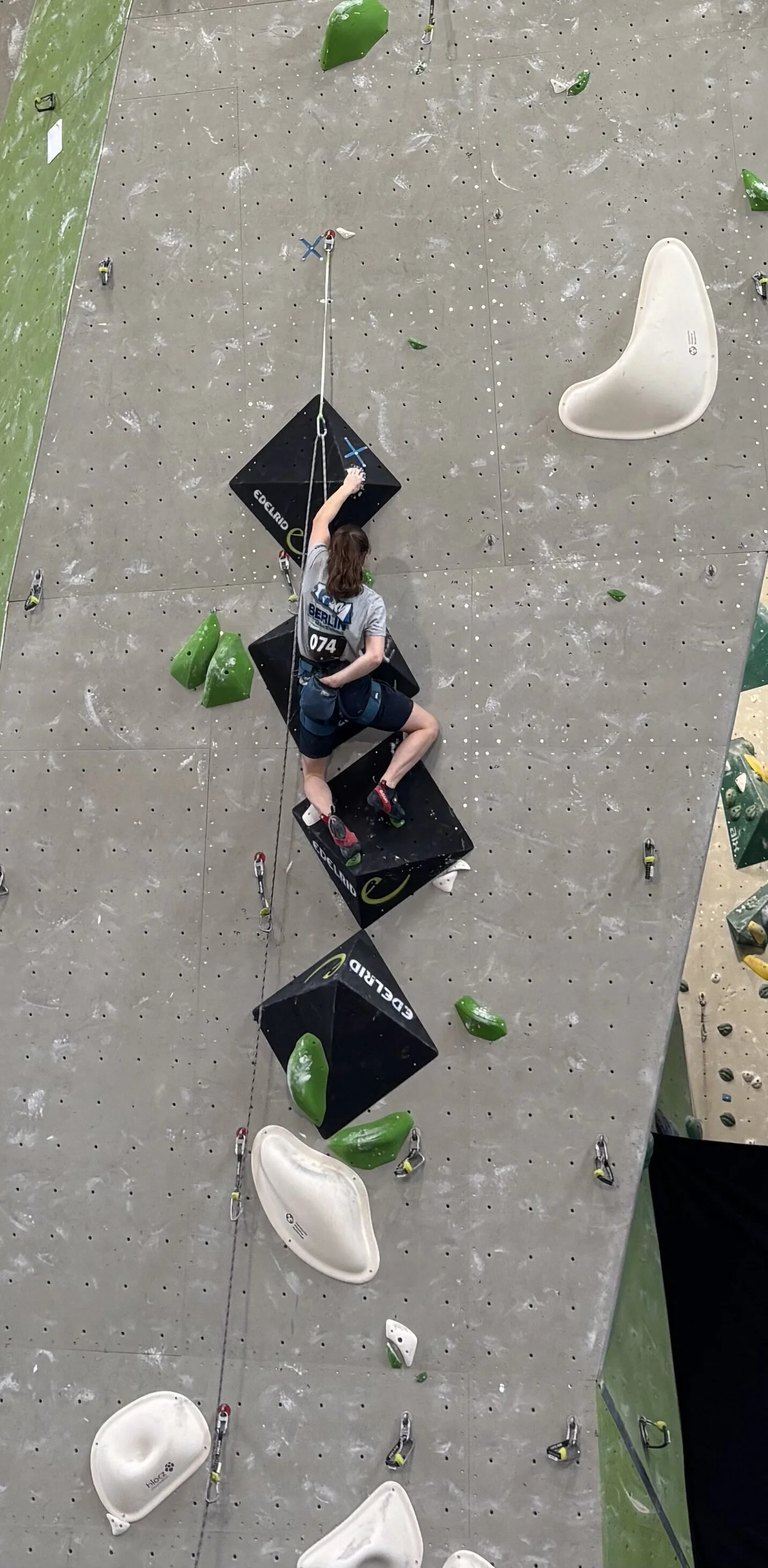 DM Lead 2025: Bo Cremers in der Halbfinalroute | © Moritz Trapp / DAV LV Berlin