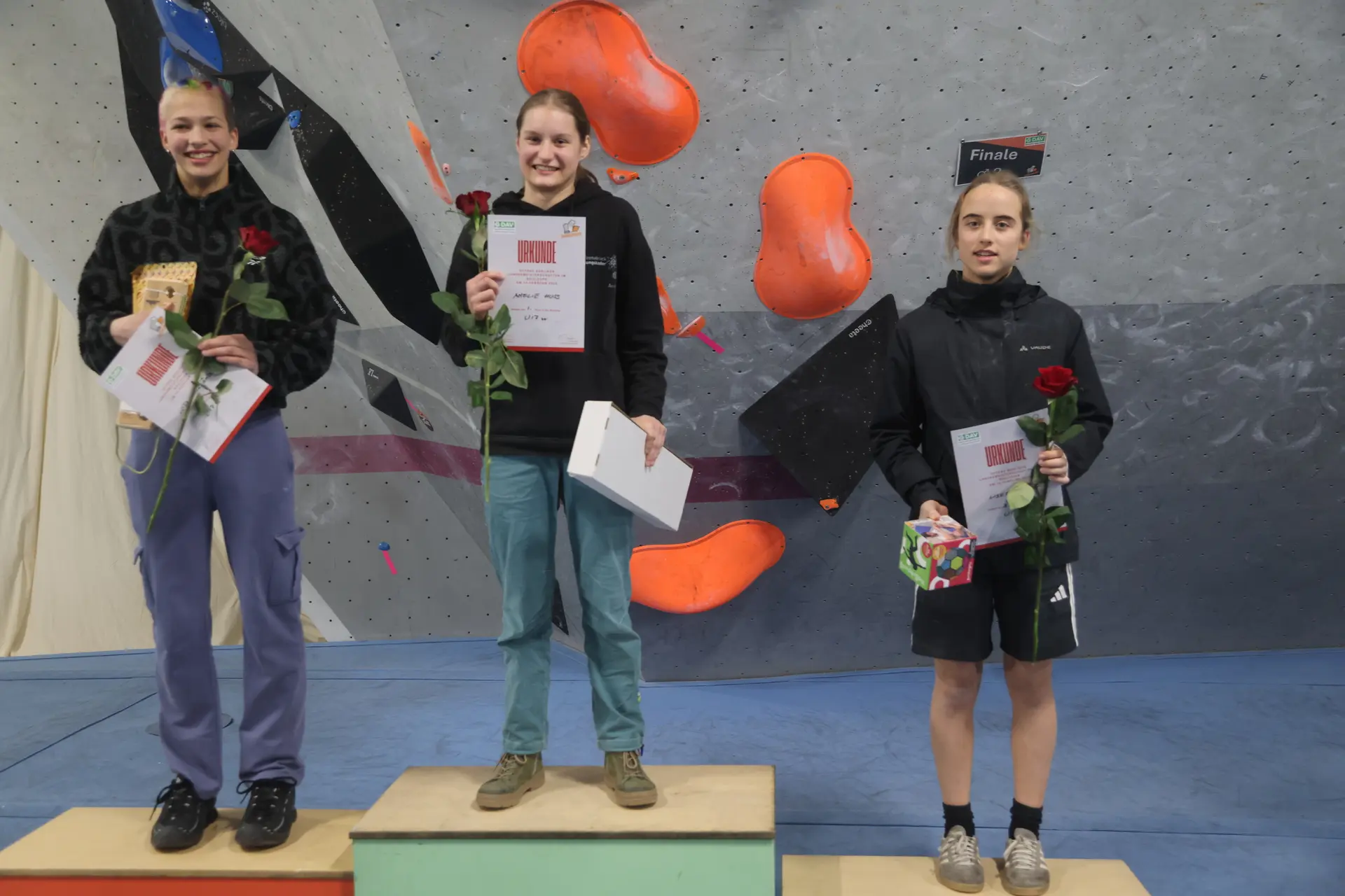 Tagessiegerinnen U17w | © DAV Landesverband Berlin