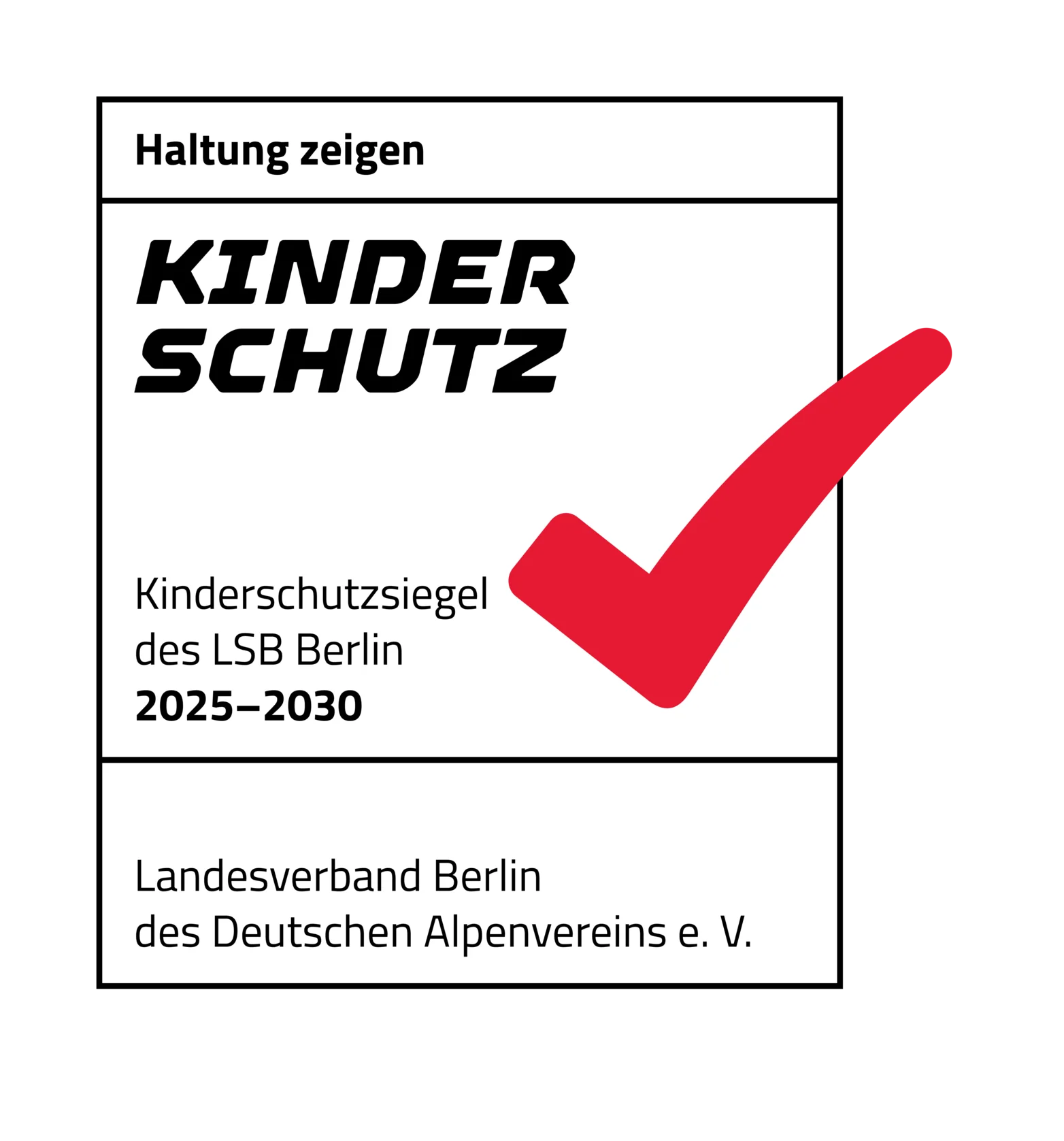 Kinderschutzsiegel DAV LV Berlin | © Landessportbund Berlin