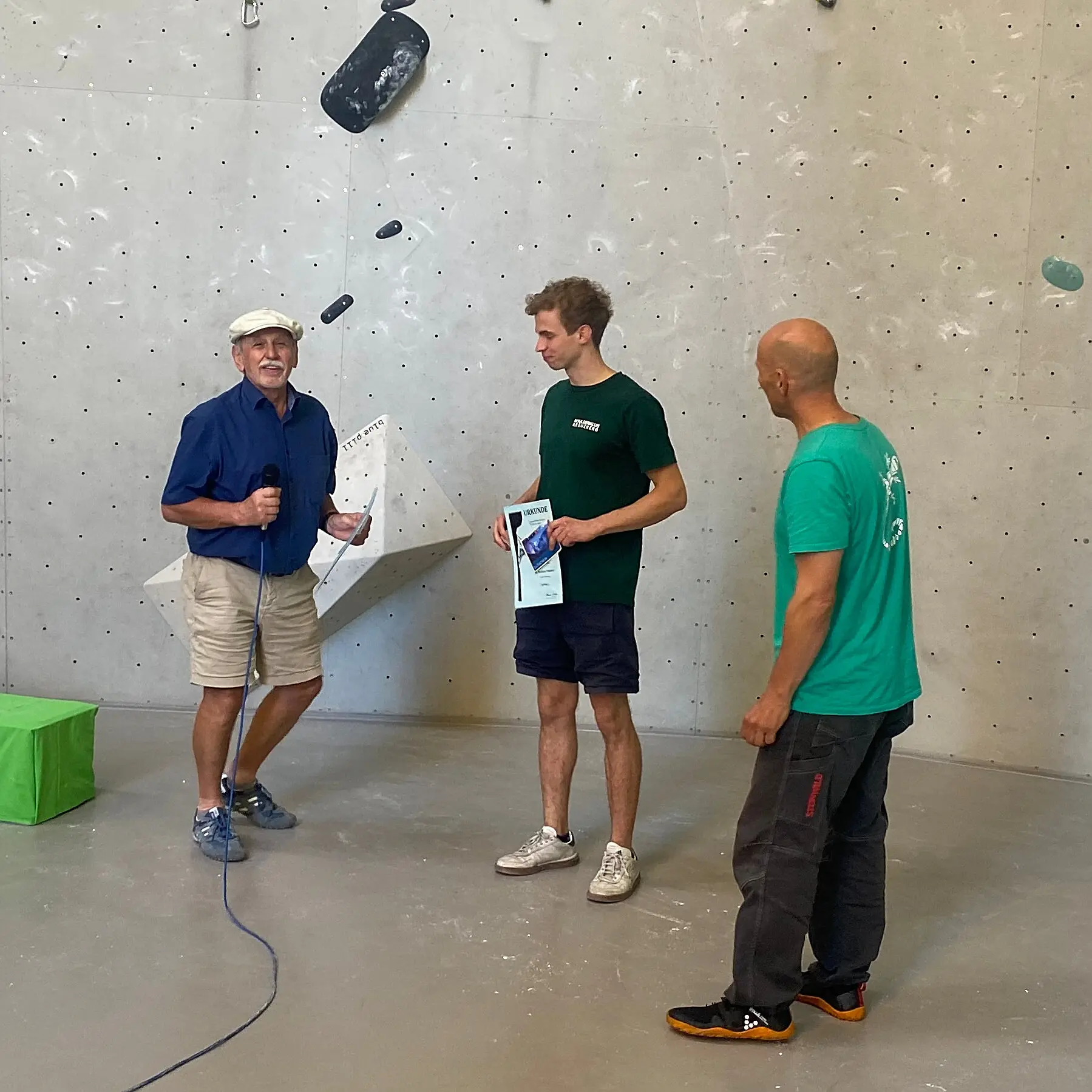 v.l.n.r. Arno Behr, Linus Raatz, Viktor Lang | © DAV Landesverband Berlin